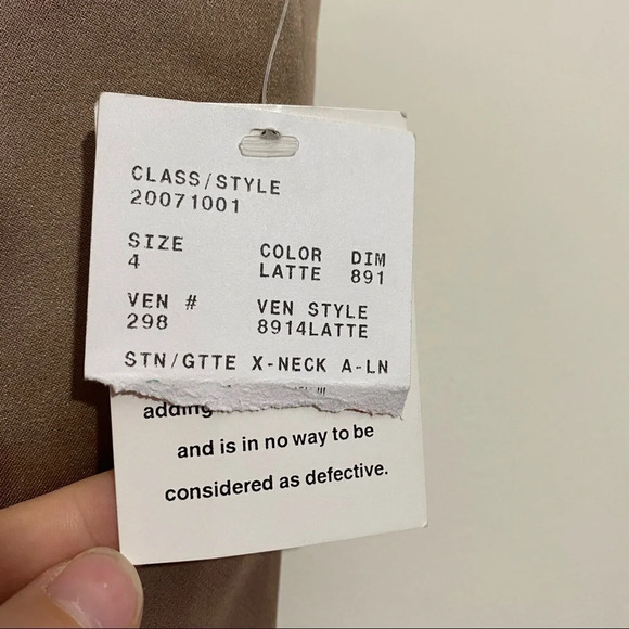 NWT David’s Bridals Tan/ Latte Gown Braids-maid - Picture 10 of 11